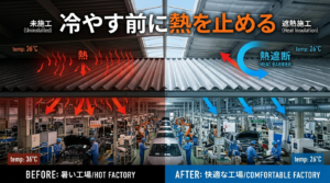 冷やす前に熱を止める-工場暑さ対策の発想転換で省エネと快適性を両立