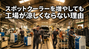 スポットクーラーを増やしても涼しくならない自動車整備工場の現実