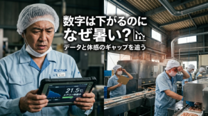 温度データは改善しているのに現場が暑いというパラドックスに直面する食品工場の設備担当者