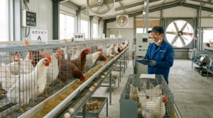 暑さ対策実施後の快適な養鶏場環境