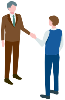 握手するビジネスマンのイラスト