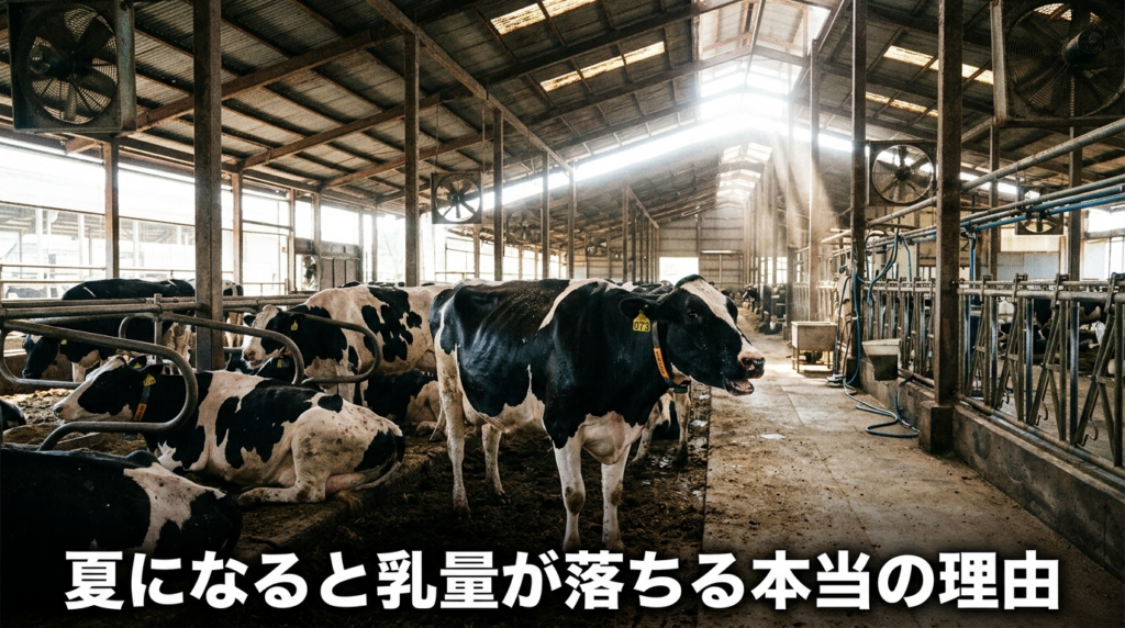 「夏になると乳量が落ちる」──その原因、牛舎の屋根にあるかもしれません