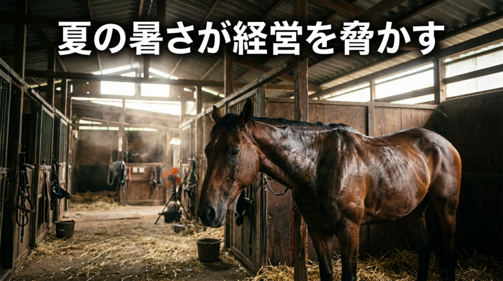 ### 1) タイトル案（3つ） - 乗馬クラブの「暑さ対策」完全ガイド｜馬房の熱気・熱ストレスを減らし、夏の健康事故を防ぐ方法 - 馬房が暑いのは「屋根と輻射熱」が原因かも｜乗馬クラブ経営者のための熱ストレス対策と遮熱の考え方 - 夏に馬がバテる前に｜乗馬クラブの暑さ問題（馬房・厩舎）を改善する対策とサーモバリア活用提案 ### 2) メタ情報 - **想定検索キーワード**：乗馬クラブ 暑さ対策、馬房 暑い 対策、厩舎 遮熱、馬 熱ストレス 対策、夏 馬 健康管理 - **想定読者**：乗馬クラブ経営者／施設管理者（厩舎の暑さ・馬の夏バテ・熱中症リスクに悩む方） - **記事の目的**：馬の熱ストレスと事故リスクを減らし、施設の価値（安全性・快適性・稼働率）を上げるための実務的な改善策を提示する - **文字数目安**：約6000文字 ### 3) 構成（H2/H3） - ## ① タイトル（この記事で扱うこと） - ## ② 導入：夏の「暑さ」は経営課題になっている - ### 馬の不調は、事故・稼働率・評判に直結する - ### 「冷やす」だけでは追いつかない年もある - ## ③ 問題：乗馬クラブで起きやすい暑さの困りごと - ### 馬の熱ストレス（食欲低下・パフォーマンス低下・疝痛リスク） - ### スタッフの作業環境悪化（事故・離職・ミス） - ### 会員満足度の低下（レッスン品質・滞在快適性） - ## ④ 原因：馬房・厩舎が暑くなるメカニズム - ### 外気温だけが原因ではない（屋根の輻射熱・こもり熱） - ### 風が通らない／湿度が抜けない（換気計画の不足） - ### 夜に温度が下がらない（蓄熱と放熱） - ## ⑤ 対策：まず取り組む「運用」と「設備」の優先順位 - ### 体調管理の運用（観察項目・給水・電解質・休ませ方） - ### 換気・送風・排熱（風の通り道を作る） - ### ミスト・散水・冷却（やり方を間違えると逆効果） - ### 断熱と遮熱の違い（狙うべきはどっち？） - ## ⑥ 遮熱：暑さ対策の本丸になりやすい「輻射熱カット」 - ### 屋根・壁からの熱を減らすと、体感が変わる理由 - ### 遮熱で改善しやすい場所（屋根・折板・壁・開口部周り） - ### 改修時の注意点（結露・通気層・施工品質） - ## ⑦ サーモバリアの提案：乗馬クラブ向け導入イメージ - ### 適用しやすいケース（既存厩舎の暑さ・改修制限がある場合） - ### 期待できる効果（体感温度・作業性・電力負担の軽減方向） - ### 進め方（現地確認→課題整理→優先順位→部分施工から） - ## ⑧ まとめ：暑さに強い厩舎は、事故予防と資産価値につながる ### 4) 本文（下書き） - 導入 ## ① タイトル（この記事で扱うこと） 乗馬クラブの夏は「暑さとの戦い」です。近年は猛暑日が珍しくなく、馬の体調不良、レッスンの品質低下、スタッフの作業負担、会員満足度の低下など、暑さは“現場の困りごと”を超えて経営課題になりつつあります。 特に厄介なのが、馬房（厩舎内）が外より暑く感じる、夜になっても熱が抜けない、風が通らず湿気がこもる、といった「建物側の暑さ」です。冷房機器やミスト、扇風機だけで乗り切ろうとしても、暑さの“発生源”が建物側にあると、対策は追いかけっこになりがちです。 この記事では、乗馬クラブ経営者・施設管理者の方向けに、馬房の暑さと馬の熱ストレスの関係を整理し、原因→対策→遮熱→サーモバリアの導入提案まで、実務で使える考え方をまとめます。 ## ② 導入：夏の「暑さ」は経営課題になっている ### 馬の不調は、事故・稼働率・評判に直結する 夏の体調不良は、単に「食欲が落ちる」「元気がない」で済まないことがあります。熱ストレスが続けば、回復に時間がかかり、運動負荷の調整が必要になり、レッスンの稼働率や品質に影響します。さらに、疝痛などのリスクも高まり、結果として医療費や対応コスト、スタッフの心理的負担にもつながります。 また、会員にとっても「馬がしんどそう」「厩舎が暑すぎて居られない」という体験は、クラブへの信頼や満足度に直結します。夏場の退会・休会が増える、体験入会の成約率が落ちるといった形で、売上面にも影響が出やすい季節です。 ### 「冷やす」だけでは追いつかない年もある 扇風機、送風機、ミスト、スポットクーラーなどは有効ですが、近年の暑さでは「外気そのものが暑い」「建物が熱を持っている」という条件が重なり、冷やす努力が追いつきにくい年も出ています。 そこで重要になるのが、暑さの“入口”を減らす発想です。つまり、屋根や壁が受けた熱が厩舎内に放出される量を減らし、こもり熱を抜きやすくする。これが、遮熱を含む建物側対策の価値です。 ## ③ 問題：乗馬クラブで起きやすい暑さの困りごと ### 馬の熱ストレス（食欲低下・パフォーマンス低下・疝痛リスク） 馬は大きな体で発熱量も大きく、運動時は体温が上がりやすい動物です。暑い環境下では、体温調整の負担が増え、食欲が落ちたり、回復が遅くなったりします。発汗による水分・電解質の損失も起こりやすく、体調の波が大きくなる原因になります。 現場では、次のようなサインが積み重なることが多いです。 - 夕方以降も呼吸が落ち着きにくい - いつもより水を飲む／飲まないなど行動が変わる - 飼い葉食いが悪い、集中力が落ちる - 馬房で落ち着かない、寝ない（休息が浅い） この「小さな変化」が続く環境は、クラブ全体の運営にとってもリスクです。 ### スタッフの作業環境悪化（事故・離職・ミス） 暑さは人にも厳しく、馬のケア作業（手入れ、給水、飼料、清掃、運動管理）は夏ほど負担が増します。スタッフが疲弊すると、注意力が落ち、事故やミスが増える要因になります。採用が難しい業界ほど、作業環境の改善は離職防止にも効きます。 ### 会員満足度の低下（レッスン品質・滞在快適性） レッスンの時間帯をずらす、運動負荷を下げる、頭数を調整するなどの運用は必要ですが、限界があります。厩舎や待機スペースが暑いと、会員の滞在体験が悪くなり、クラブの評価に影響します。暑さ対策は「安全対策」であり、同時に「サービス品質の維持」でもあります。 ## ④ 原因：馬房・厩舎が暑くなるメカニズム ### 外気温だけが原因ではない（屋根の輻射熱・こもり熱） 「今日は外が暑いから仕方ない」と思われがちですが、厩舎の暑さは外気温だけで決まりません。代表的なのが、屋根が受けた熱（太陽からの熱）が、屋根材や構造体を通じて内側へ伝わり、厩舎内に放出される現象です。これがいわゆる“輻射熱”の問題です。 屋根面が熱くなると、厩舎内にいる馬や人は、空気温度以上に「熱を浴びている」状態になります。風を回しても、熱の発生源が上から降り注いでいると、体感が下がりにくいのはこのためです。 ### 風が通らない／湿度が抜けない（換気計画の不足） 厩舎は安全や管理の都合で、開口部が限定されることがあります。その結果、風が通りにくく、湿気や熱が滞留します。特に、連続した馬房配置で中央通路が長い場合、空気が“出ていく先”がないと、送風しても循環しているだけになりがちです。 ### 夜に温度が下がらない（蓄熱と放熱） 日中に屋根・壁・床が蓄えた熱が、夕方以降にじわじわ放出されると、夜になっても厩舎内が暑い状態が続きます。馬にとって「休息で回復する時間帯」が暑いままだと、熱ストレスが翌日に持ち越され、連日の不調につながります。 ## ⑤ 対策：まず取り組む「運用」と「設備」の優先順位 暑さ対策は、やみくもに機器を増やすより、優先順位を決めると効果が出やすくなります。おすすめは次の順番です。 1) 馬の状態を守る運用（観察・給水・休ませ方） 2) 熱と湿気を外へ逃がす（換気・排熱・送風の設計） 3) 冷却の補助（ミスト等は使い方が重要） 4) 暑さの入口を減らす（遮熱・断熱・日射遮蔽） ### 体調管理の運用（観察項目・給水・電解質・休ませ方） 運用面では、「いつもと違う」を早期に拾うことが第一です。暑さは急に悪化する日があるため、日々の観察項目を揃え、スタッフ間で共有しやすくします。あわせて給水導線、電解質補給、運動負荷の調整、涼しい時間帯へのシフトなど、基本を徹底します。 ここでのポイントは“現場が継続できる仕組み”にすることです。チェック項目が多すぎると続かないため、最小限で回る設計が重要です。 ### 換気・送風・排熱（風の通り道を作る） 次に、熱と湿気を外へ出す設計です。送風機を置くなら「どこから取り入れて、どこへ排出するか」を決めます。空気の通り道ができると、同じ送風でも体感が変わります。 - 入口（取り入れ）と出口（排出）をセットで考える - 天井付近に溜まる熱を逃がす（上部排気の検討） - 風が馬に直接当たりすぎないよう配慮しつつ、滞留域を作らない ### ミスト・散水・冷却（やり方を間違えると逆効果） ミストは有効な場面がありますが、湿度が上がりすぎると乾きにくくなり、体感が悪化することもあります。厩舎内での使い方は、換気・排熱とセットで考え、濡れた床の滑りや衛生面、機器のメンテナンスも含めて運用を設計します。 ### 断熱と遮熱の違い（狙うべきはどっち？） よく混同されるのが「断熱」と「遮熱」です。 - 断熱：熱が伝わりにくくする（冬にも効きやすい） - 遮熱：日射などの“熱の侵入（特に輻射）”を減らす方向 乗馬クラブの夏対策では、屋根が受ける日射の影響が大きいことが多く、遮熱が効きどころになりやすいケースがあります。 ## ⑥ 遮熱：暑さ対策の本丸になりやすい「輻射熱カット」 ### 屋根・壁からの熱を減らすと、体感が変わる理由 厩舎内が暑いとき、空気温度だけでなく「上からの熱」「壁からの熱」を人も馬も受けています。遮熱の狙いは、屋根・壁が受けた熱が内側へ放出される量を減らし、体感温度の悪化を抑えることです。 結果として期待できるのは、次のような方向性の改善です。 - 馬房内の“じりじり感”が軽くなる - 夜間のこもり熱が減り、回復しやすい環境に近づく - 送風・換気の効きが良くなり、対策全体の効率が上がる ### 遮熱で改善しやすい場所（屋根・折板・壁・開口部周り） 遮熱で効果が出やすいのは、日射を強く受ける部位です。 - 屋根（折板屋根など金属屋根は熱を持ちやすい） - 壁面（西日が当たる面） - 開口部周り（シャッター、出入口付近の熱だまり） とくに屋根は面積が大きく、影響が広いため、検討優先度が高くなりやすいです。 ### 改修時の注意点（結露・通気層・施工品質） 遮熱材の選定や施工では、結露リスクや通気の確保、施工品質が重要です。やり方によっては、湿気が逃げにくくなる・汚れで性能が落ちるなど別の課題が出ることもあります。厩舎は湿度やアンモニア等の環境条件もあるため、現場条件に合わせた設計が必要です。 ## ⑦ サーモバリアの提案：乗馬クラブ向け導入イメージ ここでは遮熱対策の一案として「サーモバリア」を活用する導入イメージを紹介します。ポイントは、全面を一気に変えるのではなく、暑さの主因になっている部位から優先順位をつけ、費用対効果を見える化しながら進めることです。 ### 適用しやすいケース（既存厩舎の暑さ・改修制限がある場合） 次のようなクラブは、遮熱材の検討が進めやすい傾向があります。 - 既存厩舎で、屋根の輻射熱が強く、日中の馬房が厳しい - 大がかりな建て替えは難しいが、部分改修は可能 - スポット冷却や送風をしても、暑さの“根”が残っている - 夜間も暑さが残り、翌日に疲れが持ち越されやすい ### 期待できる効果（体感温度・作業性・電力負担の軽減方向） 遮熱材導入の狙いは、温度計の数字だけではなく、「体感」と「蓄熱」の問題を軽くすることです。結果として、 - 馬が落ち着きやすい環境に寄せる - スタッフの作業が回りやすくなる - 送風機や冷却機器の効きが良くなり、電力負担が増えにくくなる方向へ といった“運営上のメリット”に結びつけやすくなります。 ※ここで重要なのは、クラブごとに建物形状・風の抜け方・屋根材・日射条件が違うことです。期待効果は現場条件と設計次第で変わるため、現地確認を前提に考えるのが安全です。 ### 進め方（現地確認→課題整理→優先順位→部分施工から） おすすめの進め方は次の通りです。 1) 夏場の現状把握（どの馬房が特に暑いか、時間帯、屋根面、風の抜け） 2) 原因の切り分け（輻射熱が主因か、換気不足が主因か、複合か） 3) 対策の優先順位づけ（運用→換気→遮熱の順に、ボトルネックから） 4) まずは部分施工（暑さの厳しい区画や屋根面から） 5) 効果確認→範囲拡大（費用対効果で判断） この流れにすると、投資が“勘”ではなく“経営判断”になります。 ## ⑧ まとめ：暑さに強い厩舎は、事故予防と資産価値につながる 乗馬クラブの暑さ問題は、馬の健康だけでなく、スタッフの安全、会員満足度、稼働率、そしてクラブの評判に直結します。夏を乗り切るためには、冷却機器に頼るだけでなく、「なぜ暑いのか」を建物の視点で整理し、熱の入口（特に屋根の輻射熱）を減らすことが効果的になりやすいです。 最初の一歩は、現場の暑さが - 外気温の問題なのか - 換気・排熱の問題なのか - 屋根・壁の輻射熱（遮熱）の問題なのか を切り分けることです。 そのうえで、遮熱（例：サーモバリアのような遮熱材の活用）を含めた対策を段階的に進めると、夏のリスクを下げながら、運営の安定と施設価値の向上につながります。 - まとめ 暑さ対策は「一発逆転」ではなく、ボトルネックを順番に潰す改善です。馬房の暑さに悩んでいる場合、まず屋根の輻射熱と換気の状態を疑い、遮熱を含む“建物側の対策”を検討すると、現場の負担が大きく下がる可能性があります。 ### 5) CTA案（2つ） - 馬房の暑さを現地条件から整理し、優先順位（運用・換気・遮熱）を決めたい方は、まずは「どの場所が・何時に・どれくらい暑いか」を一緒に可視化しませんか。部分改修からの検討も可能です。 - 夏の熱ストレス対策として、屋根の遮熱（サーモバリア等）の適用可否を知りたい方へ。厩舎の形状・屋根材・風の抜けを踏まえ、無理のない改善案をご提案します。