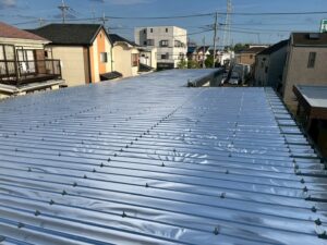 施工後の遮熱対策（夏の効果に期待・作業環境改善へ）